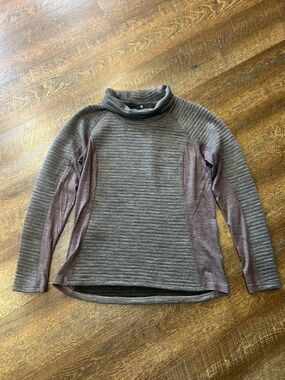 Kuhl Women's Cowl Neck Sweater in Gray and Mauve